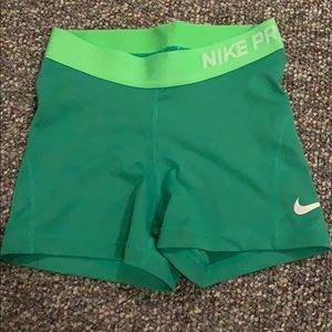 Green Nike Pros